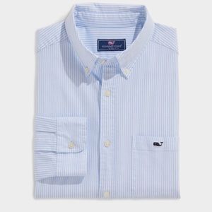 Vineyard Vines, Oxford Striped Shirt, Color - Light Blue, Size - M